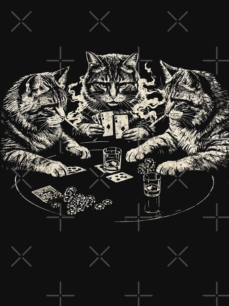 Vintage Cats Playing Poker by Nacho Average Designs