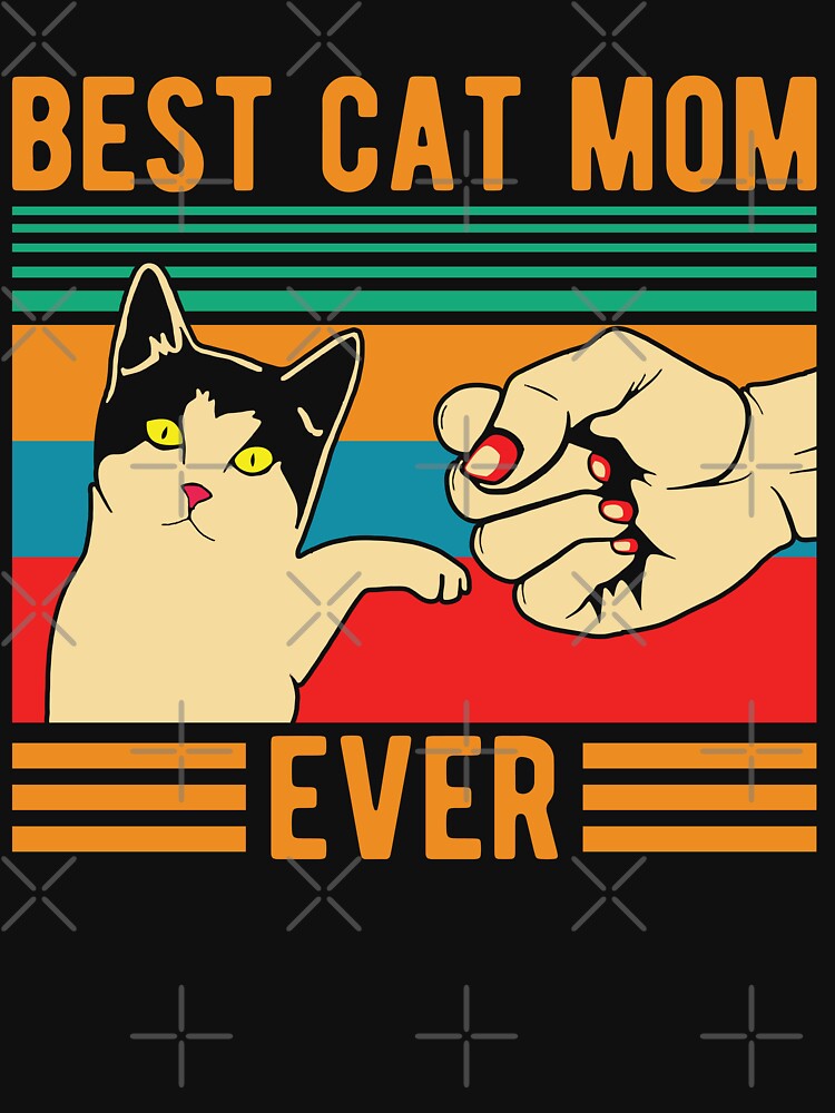 Best Cat Mom Ever Retro Vintage Cat Lover T-shirt by kdllama
