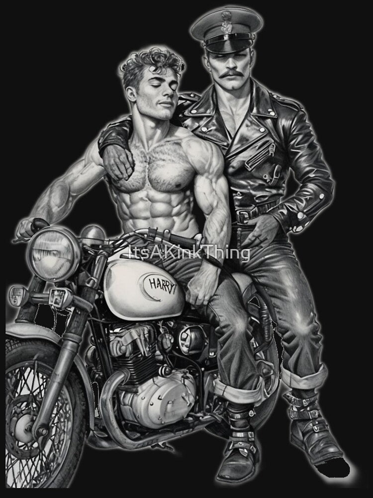 Gay Leather Biker Series Angel Leder Pride Graphic Design by ItsAKinkThing