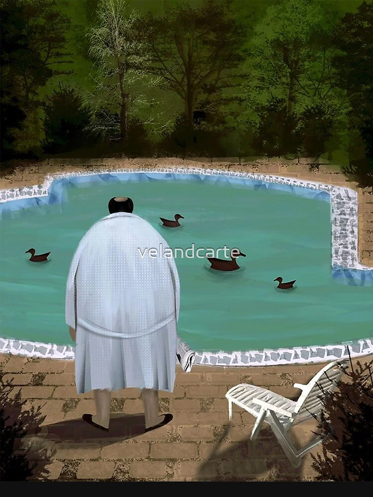 Liminal Space Duck Pool Dreamcore Illustration by velandcarte