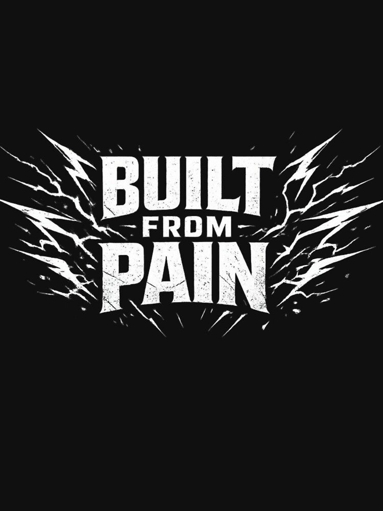 Built From Pain Motivational Gym | Hardcore Fitness Quote by PIXENTRA