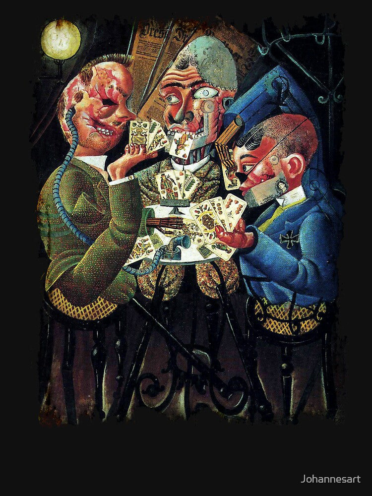The card Skat Players Otto Dix painting artist art lover gift t shirt by Johannesart