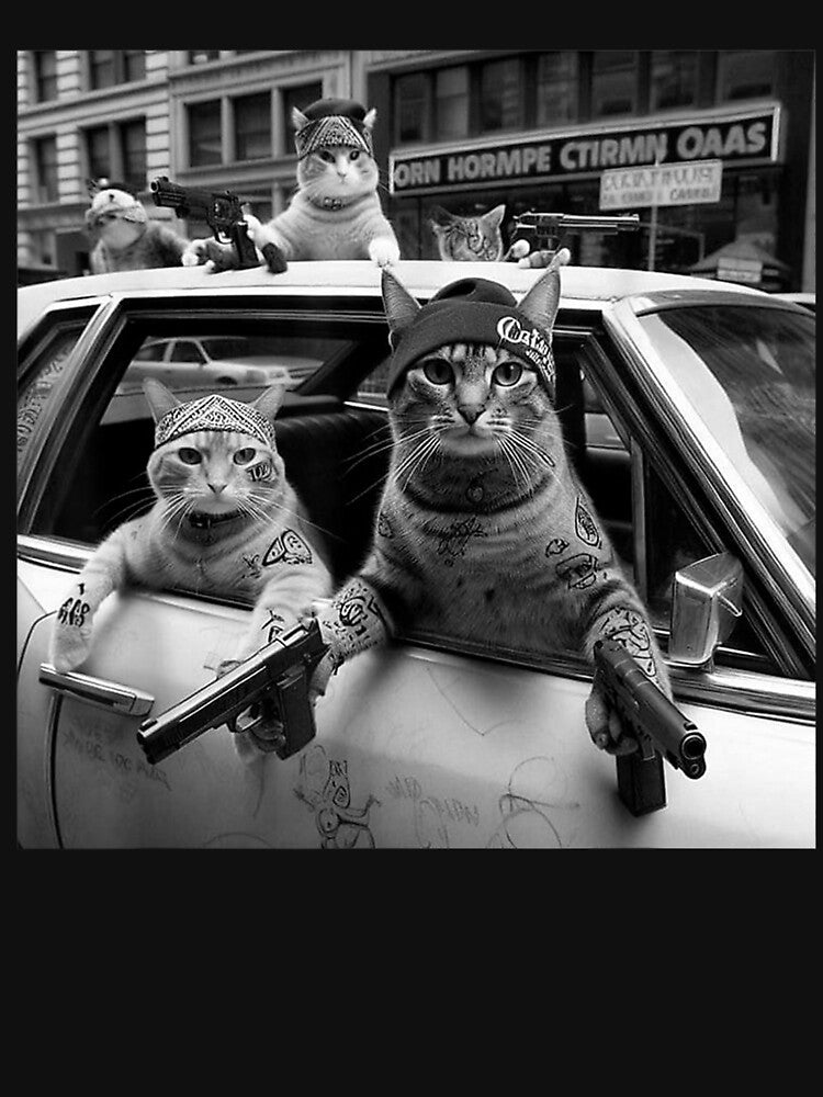 Funny Gangster Cats Street by BASKF