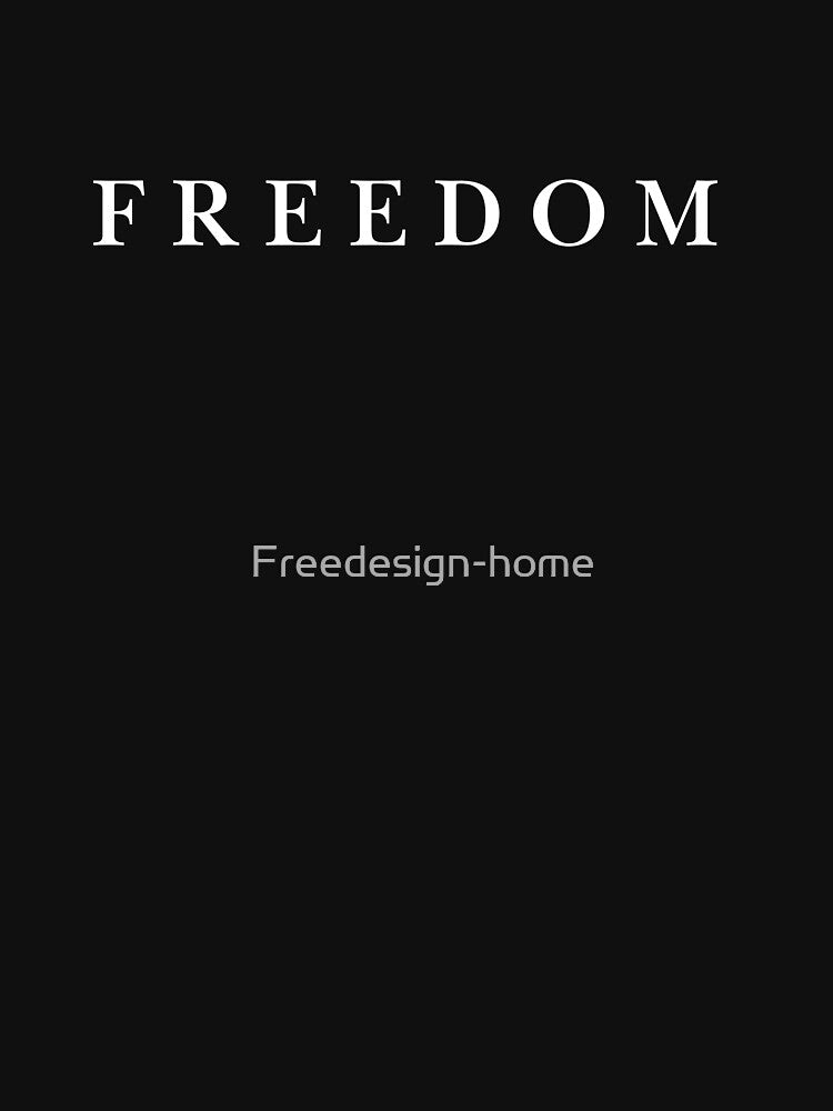 Freedom Minimalist Typography Sticker - Black Serif Aesthetic Design by Freedesign-home