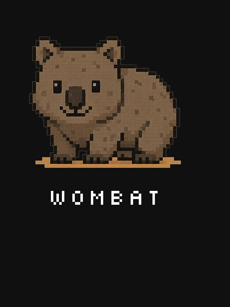 Cute Pixel Art Wombat - Retro 8-Bit Wildlife Design by SLGA-Designs