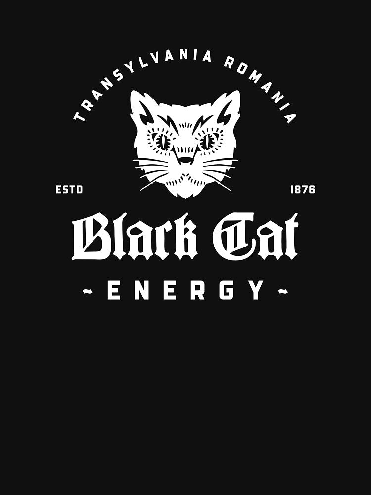 Black Cat Energy-black anime cat by RMPtees11