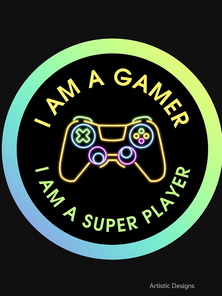 Black Neon Round Gamer by Artistic Designs ⭐⭐⭐⭐⭐