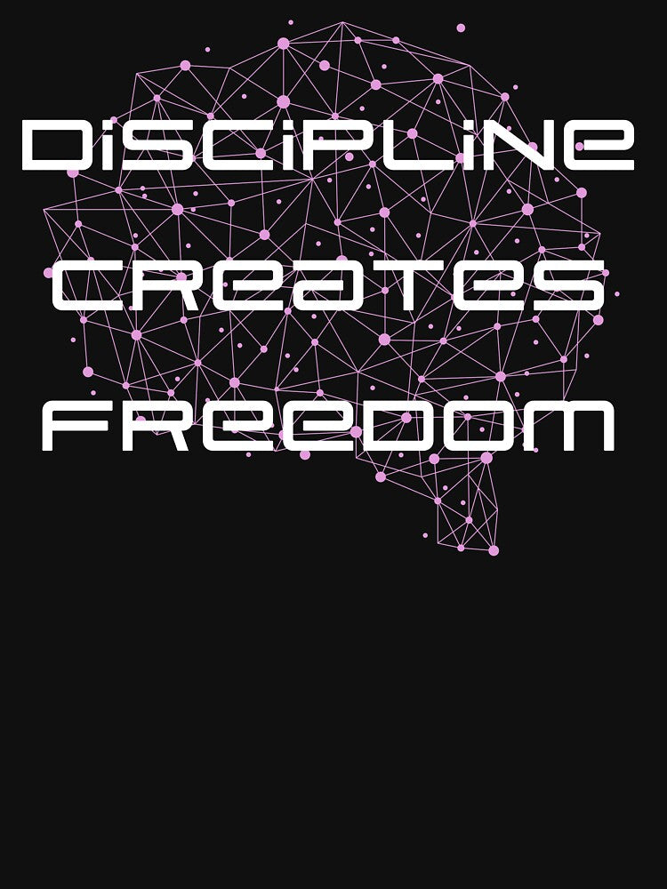 Discipline Creates Freedom – Minimalist Motivation Mindset Quote by AXIS-EQUILIBRIO