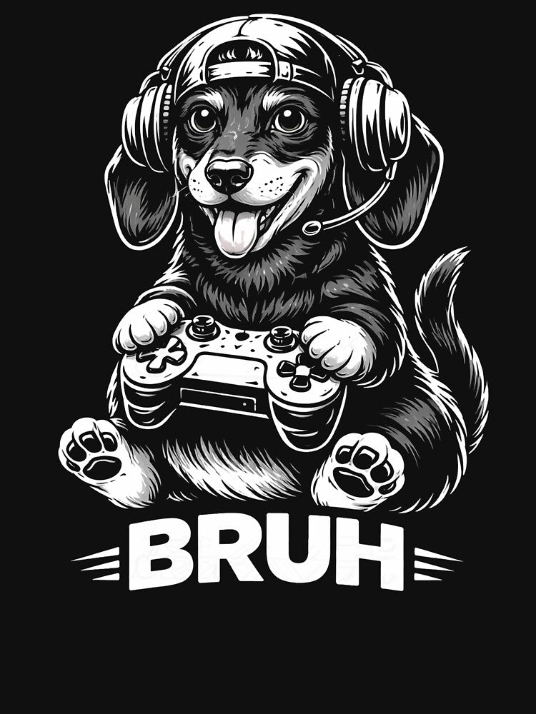 Funny Gamer Dachshund Gaming Meme by Kladhadredo