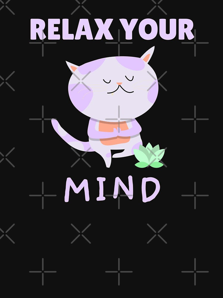 Relax Your Mind! - Cat practicing yoga lotus flower by GLwithUs