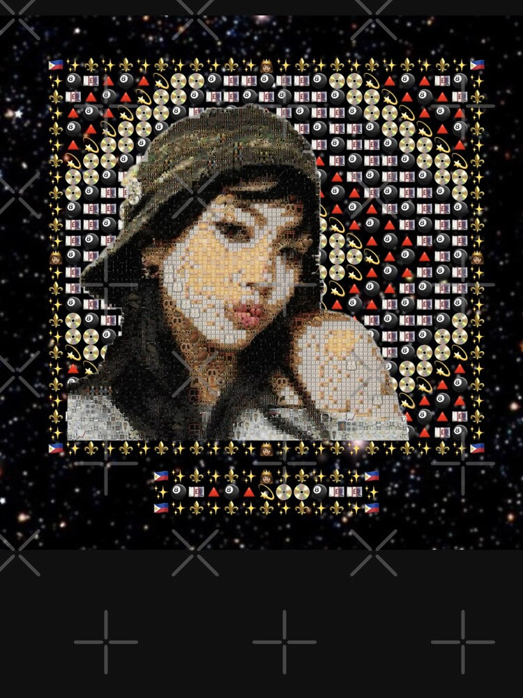Beabadoobee Emojified Portrait – Filipino Artist Emoji Mosaic Pop Art by Emoji Emblems