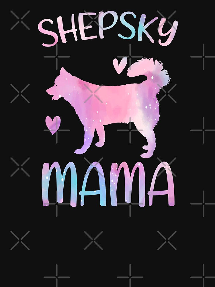 Shepsky Mom Shirt, Watercolor Dog Mom, Shepsky dog Mama mother, Shepsky Owner Mom Chritmas Birthday Gift by xlnv
