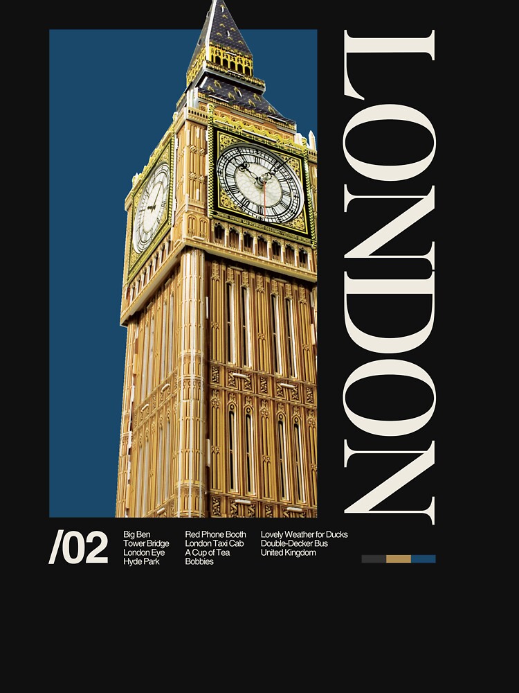 London Minimalist Aesthetic Dark Colour by moyjoystudio