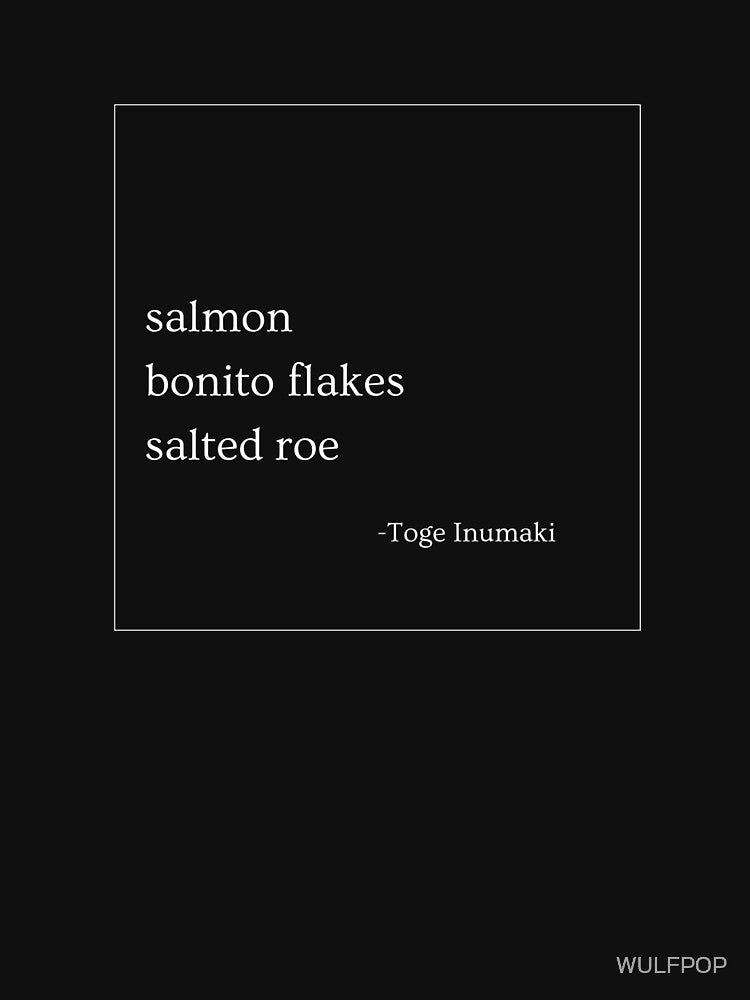TOGE Jujutsu Favorite Quotes by WULFPOP