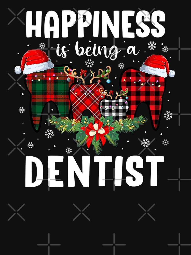 Happiness Is Being A Dentist Buffalo Plaid Teeth by norwoodcarney