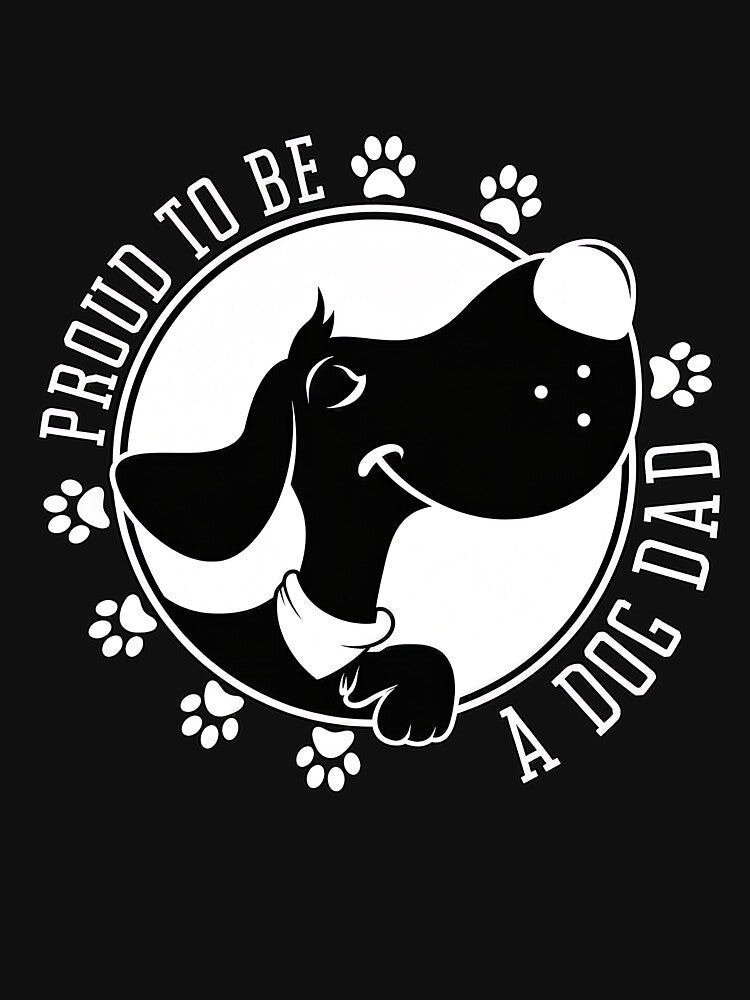 Proud Dog Dad Circle Design by Dmo3HarkoArt