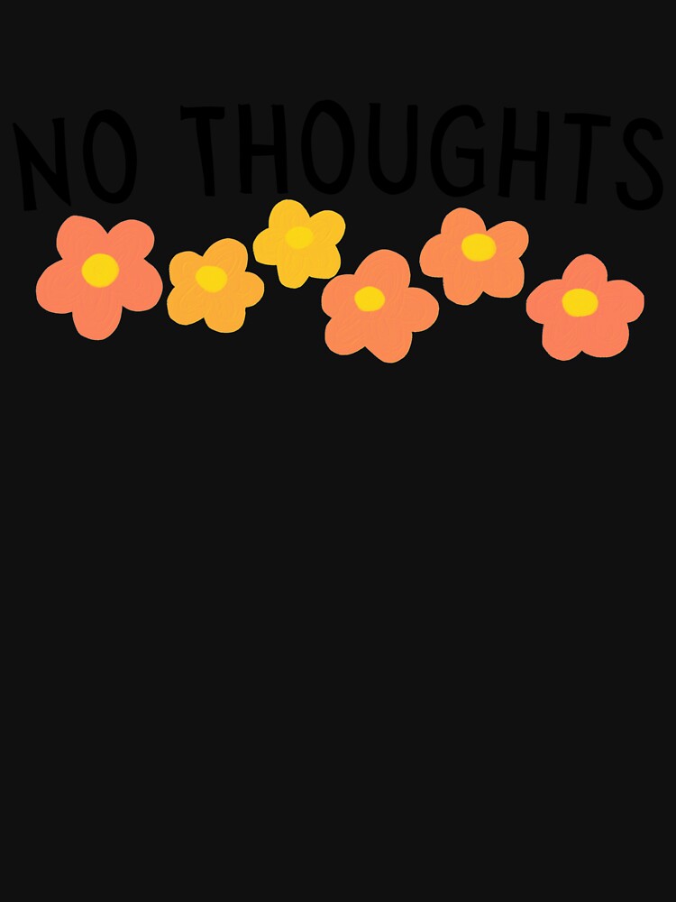 No Thoughts orange and pink aesthetic flowers by reannyn