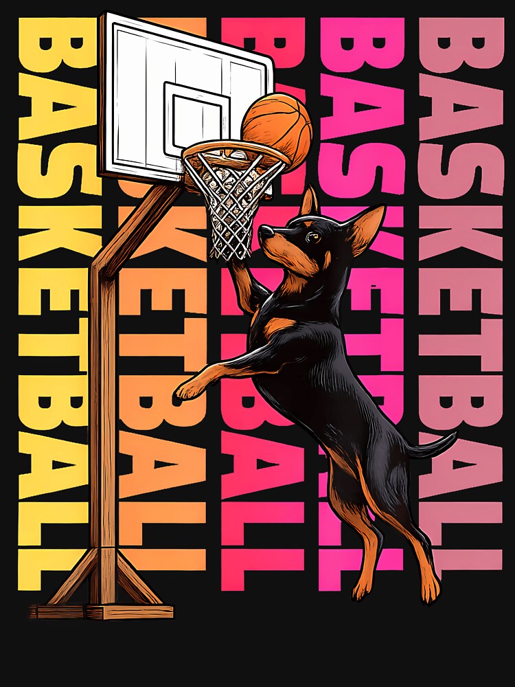 Miniature Pinscher Basketball Sports Dog Lover by AntoinetteKris