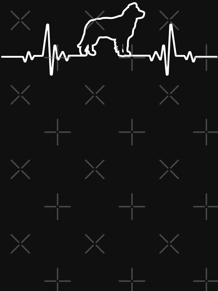 Minimalist Heartbeat Border Collie by More Cute Dogs