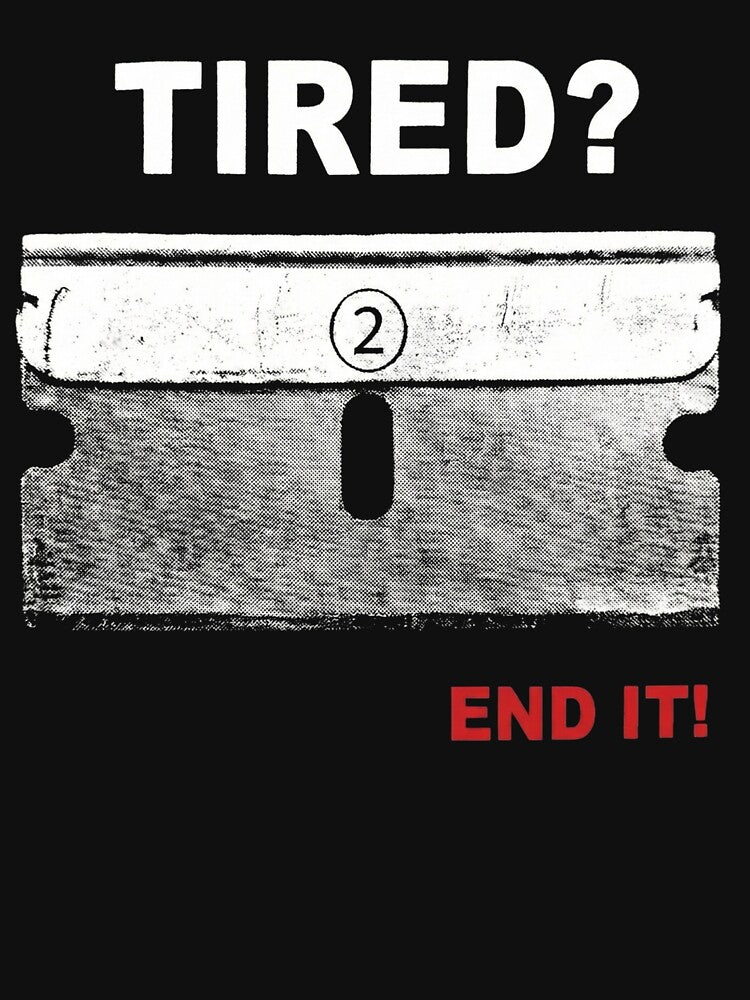 Tired End It Edgy Grunge Razor Blade Aesthetic by AMICO77