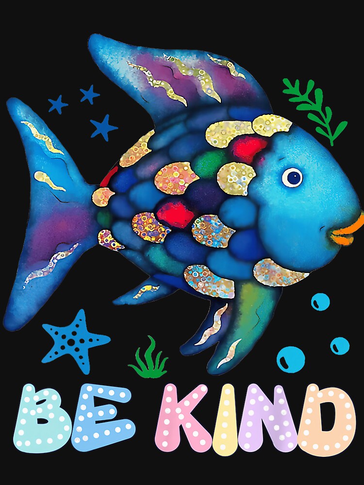 Be Kind Rainbow Fish Shirt For Teachers, Gift For Kids and Ocean Lovers by JanNagel