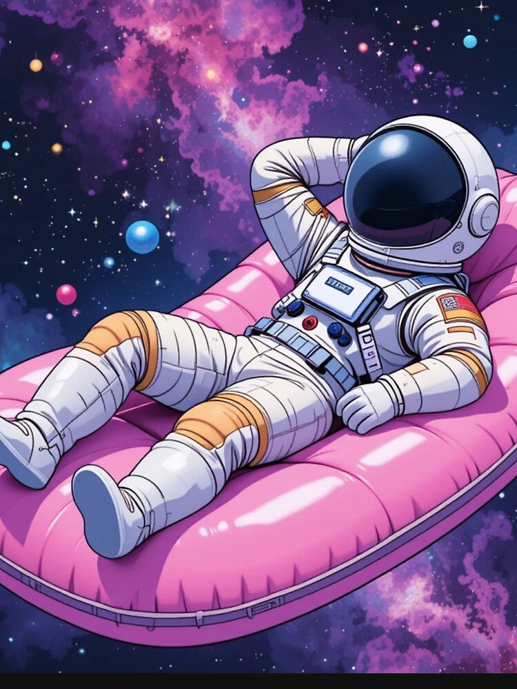 Chill Astronaut Floating in Space by PixelVibe782