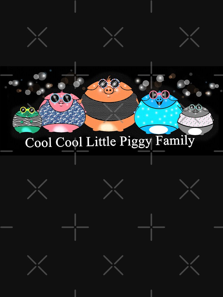 Cool Cool Little Piggy Family by Shirley cute art