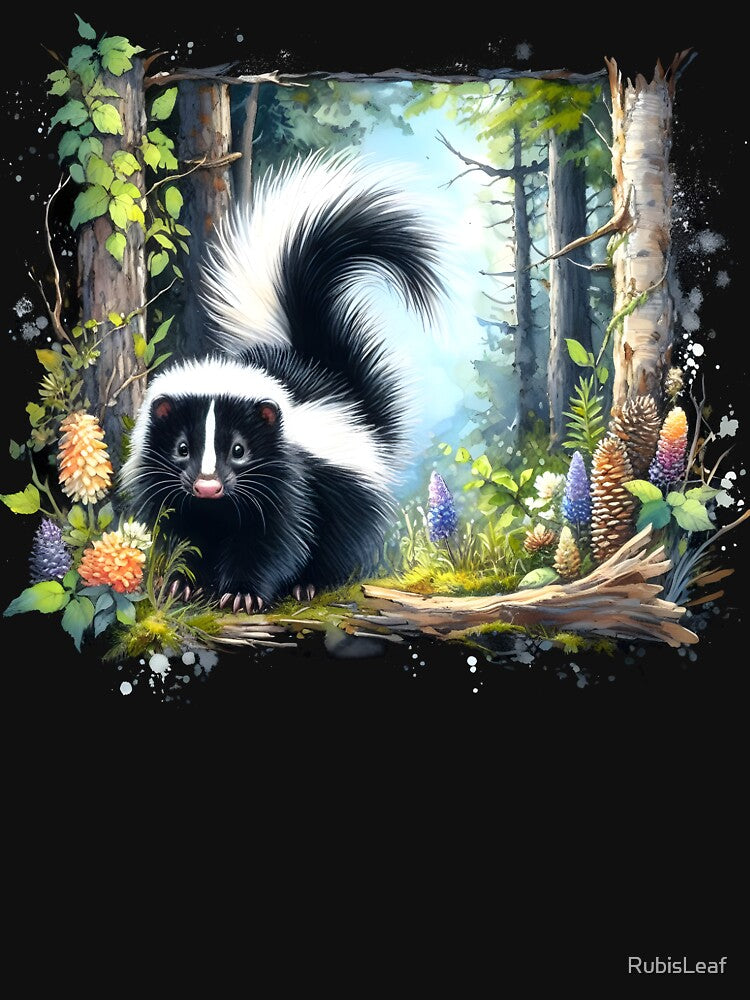 Skunk animal art by RubisLeaf