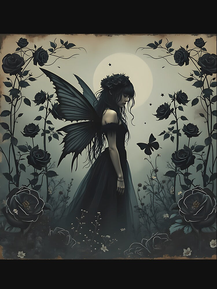 Dark Fairy and Black Roses – Gothic Fairycore by CIN4aqEPf83