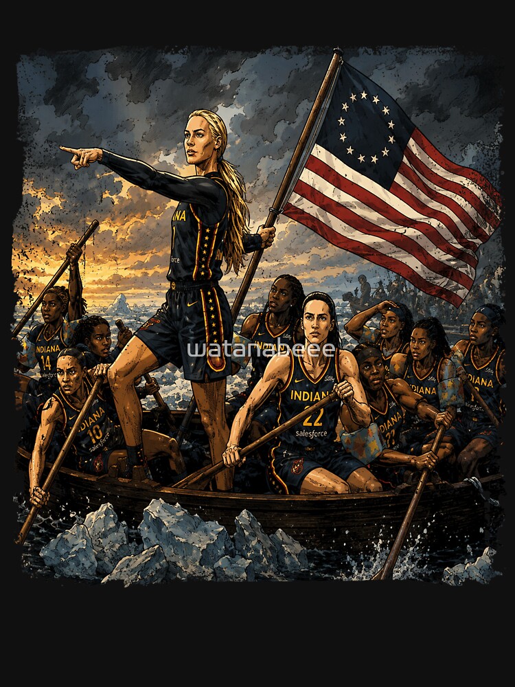 Sophie Cunningham Caitlin Clark Crossing The Delaware by watanabeee