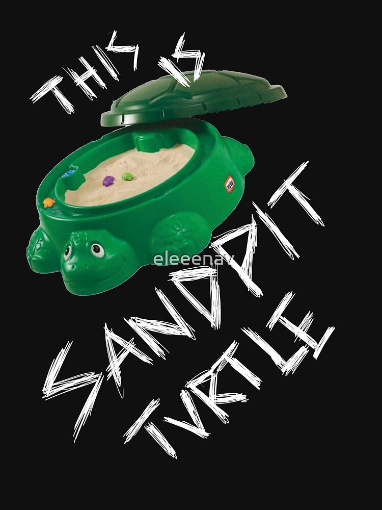 This Is Sandpit Turtle - bmth meme - white on black by eleeenav