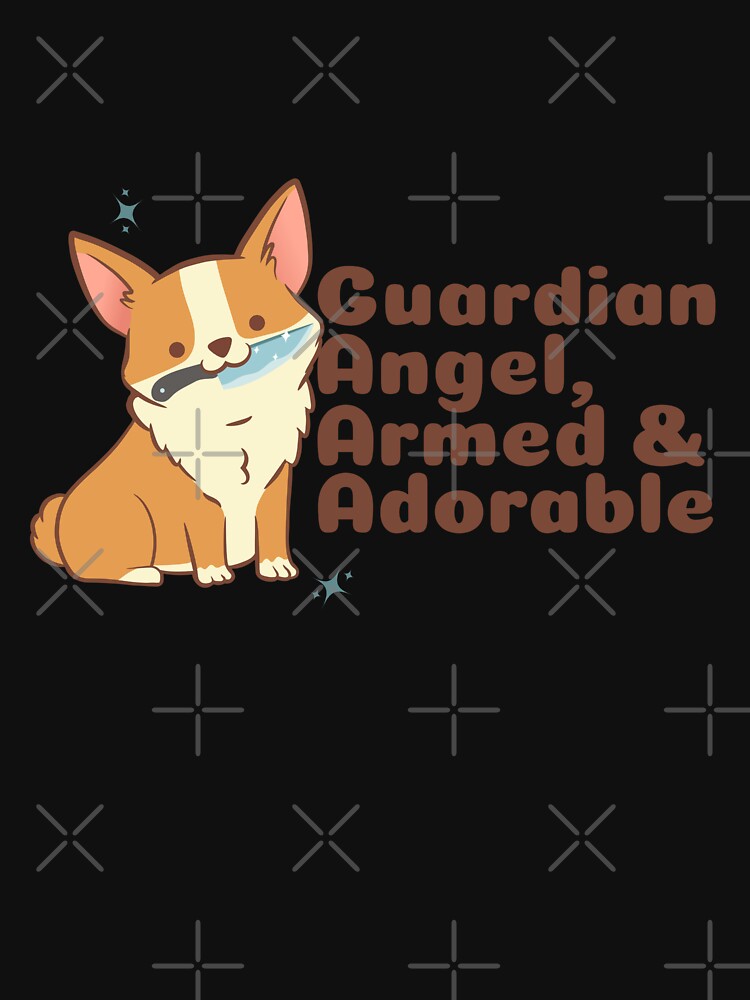 Guardian Angel, Armed & Adorable Dog Lover Gift by HeavenlyHuesStudio
