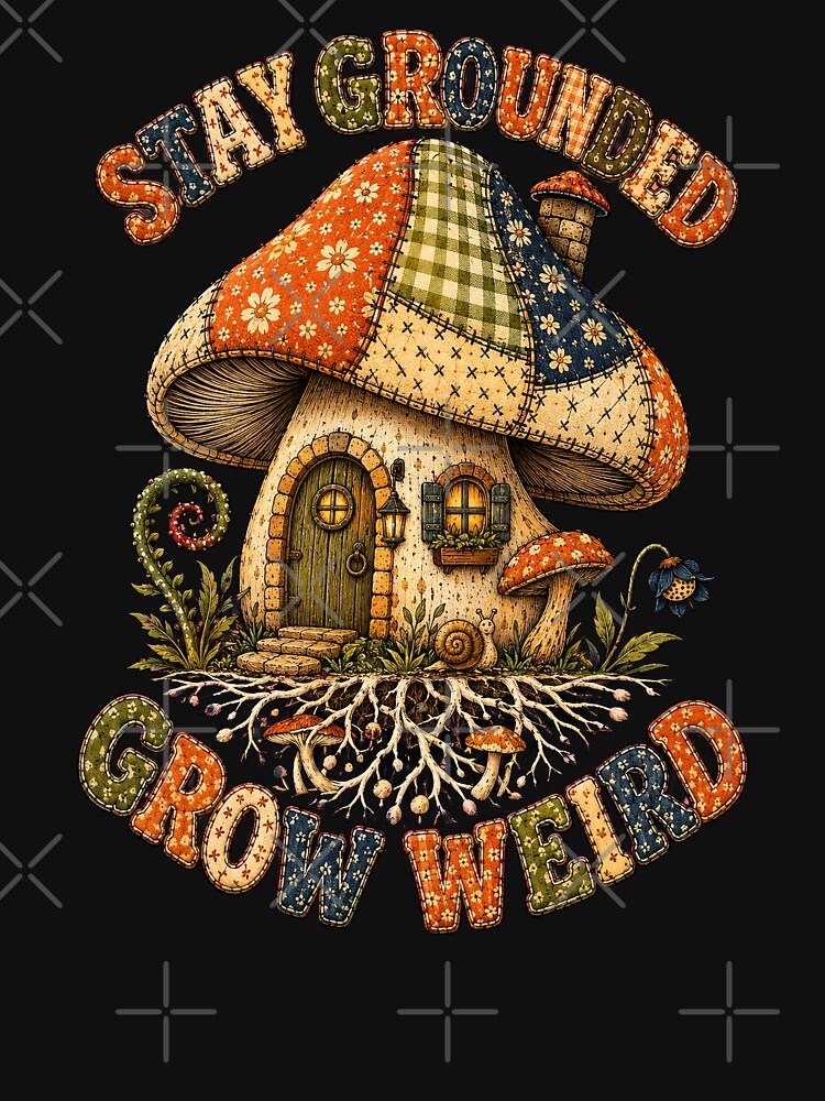 Patchwork Mushroom House - Stay Grounded, Grow Wild by PitsFusion