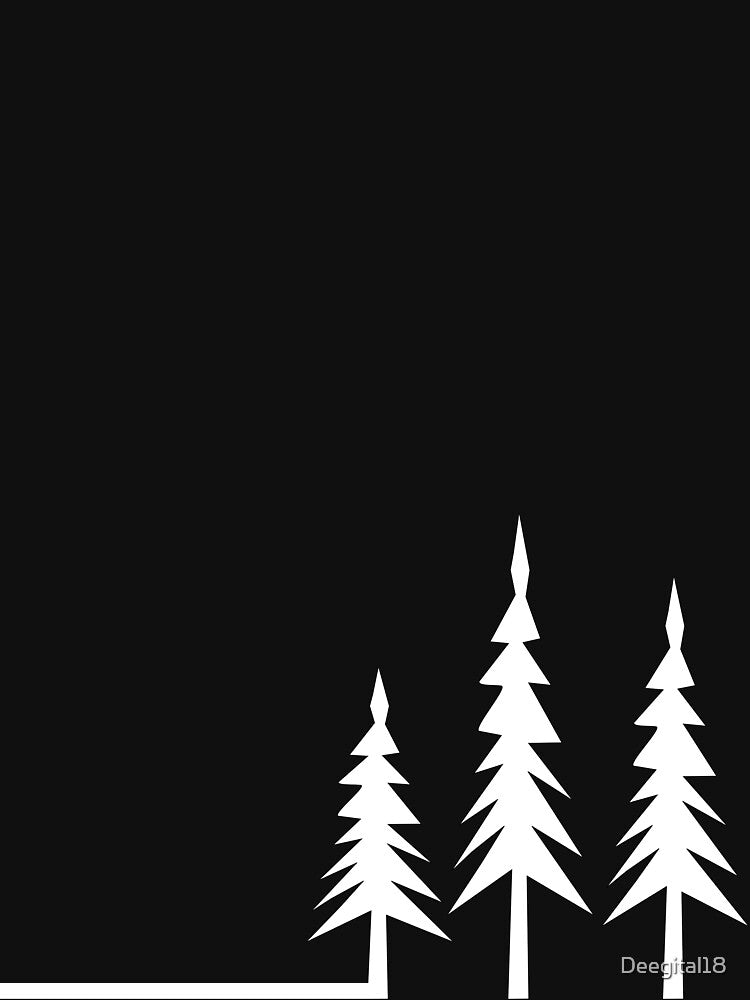 Minimalist Tree Forest: Classic black and white edition by Deegital18