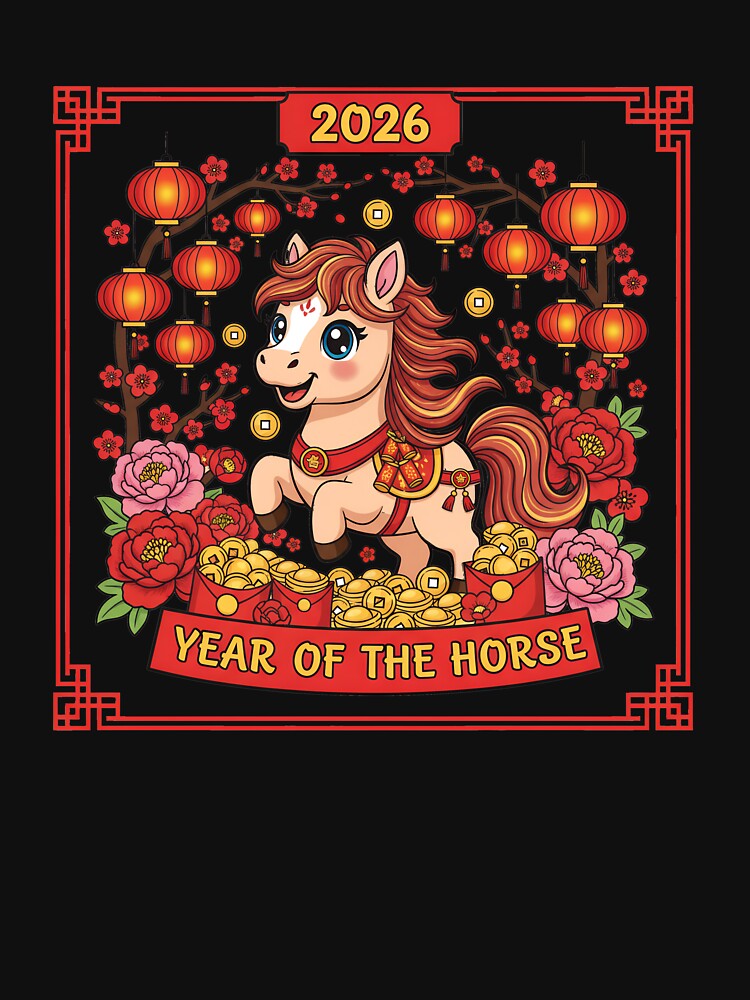 Year Of The Horse 2026 Lunar Zodiac Kids Chinese New Year Gear by DynamicDesign