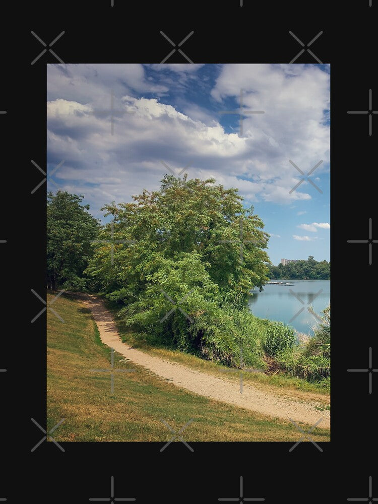 Nature Park Lake Trees Sky Clouds by eleonoraingrid