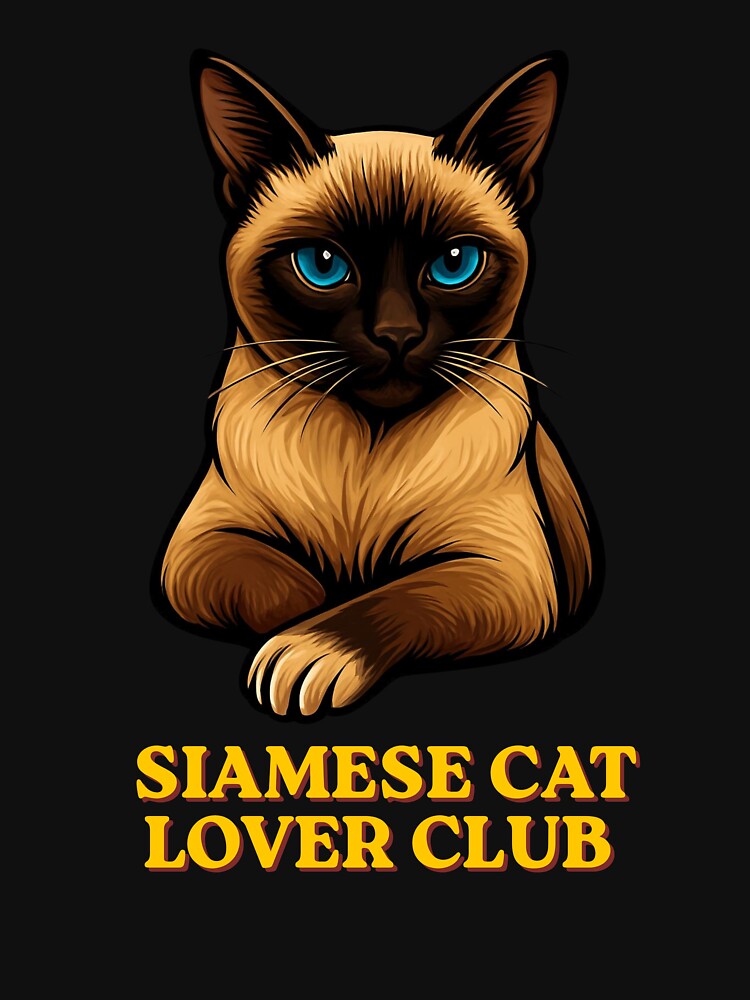 Siamese Cat Lover Club Blue Eyes Cat Owner Gift Shirt by GigaFactory