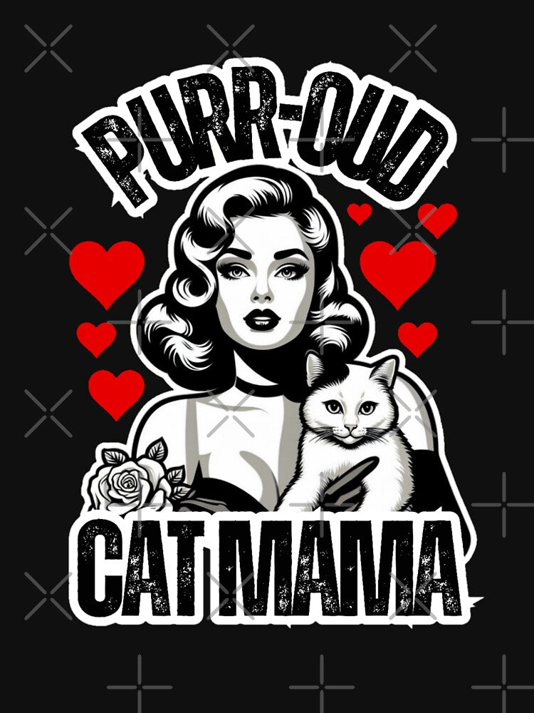 Purr-oud cat mama by DShirtRepublic
