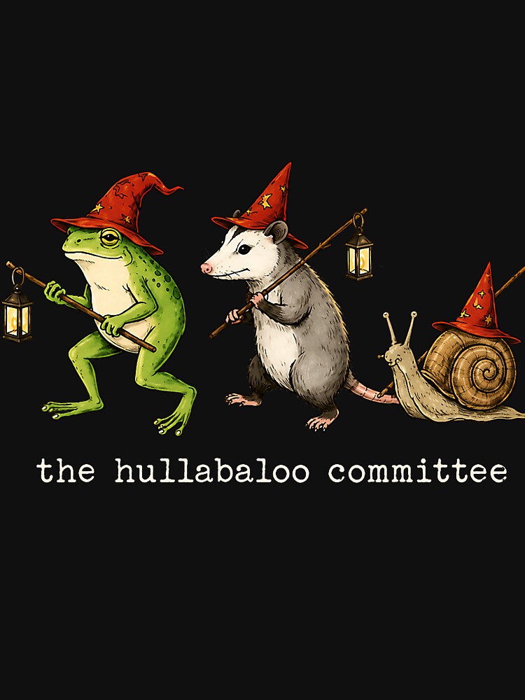 The Hullabaloo Committee Funny Frog Opossum Snail Meme by OddPopARt