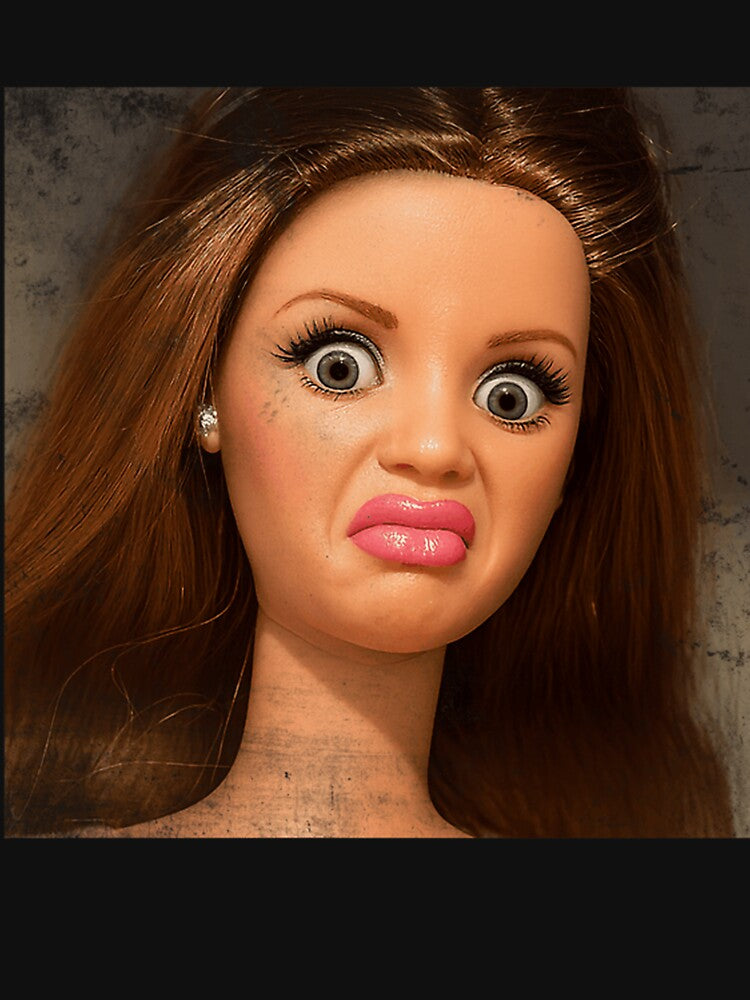 Disgusted Doll Meme Face  Funny Retro Doll Reaction by EvelynGonzalez1