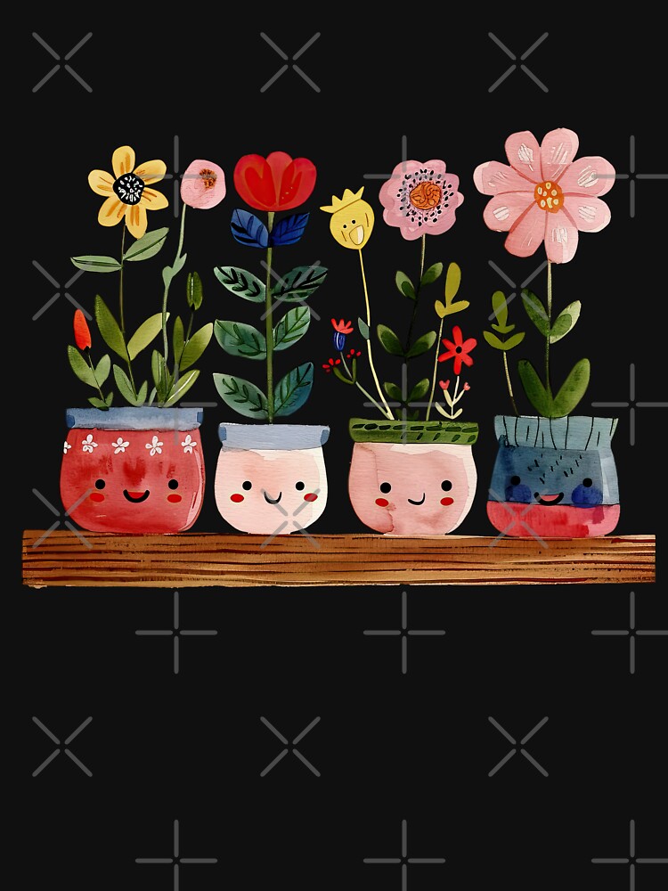 Happy Flower Pots by Liededrom.