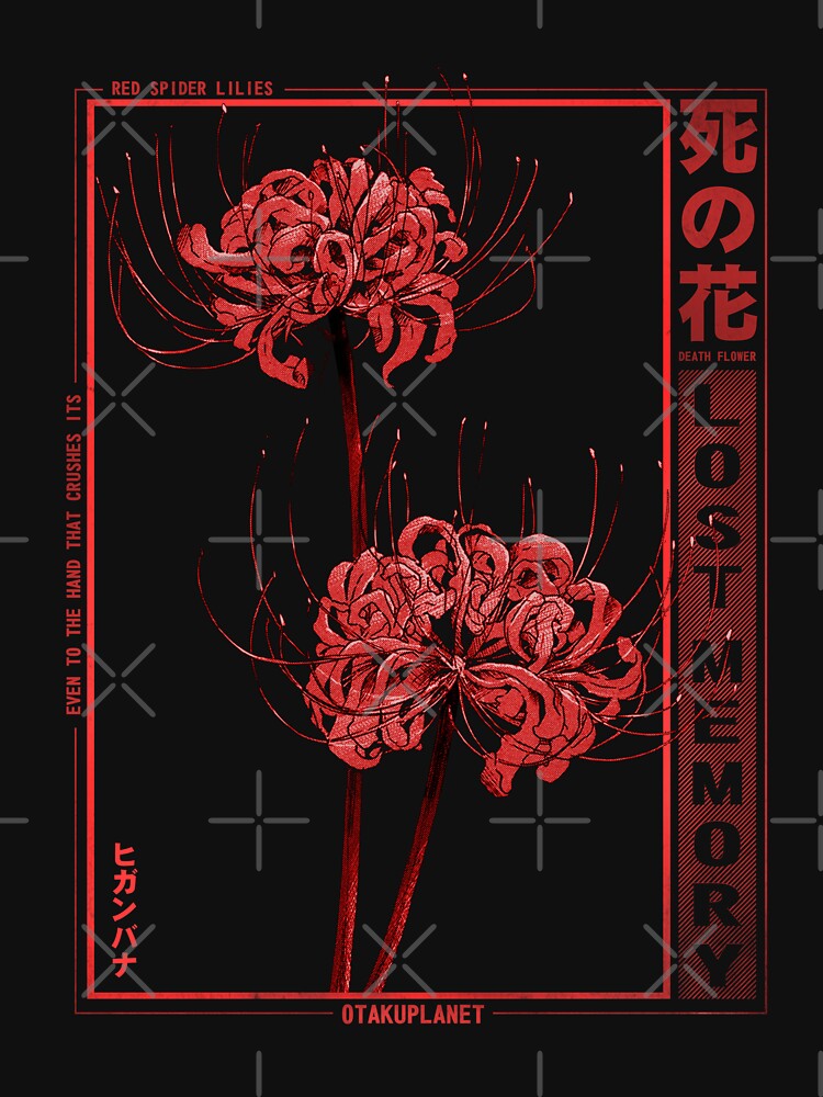 Japanese Spider Lily in Grunge Anime Aesthetic Flower by Otakuniverse