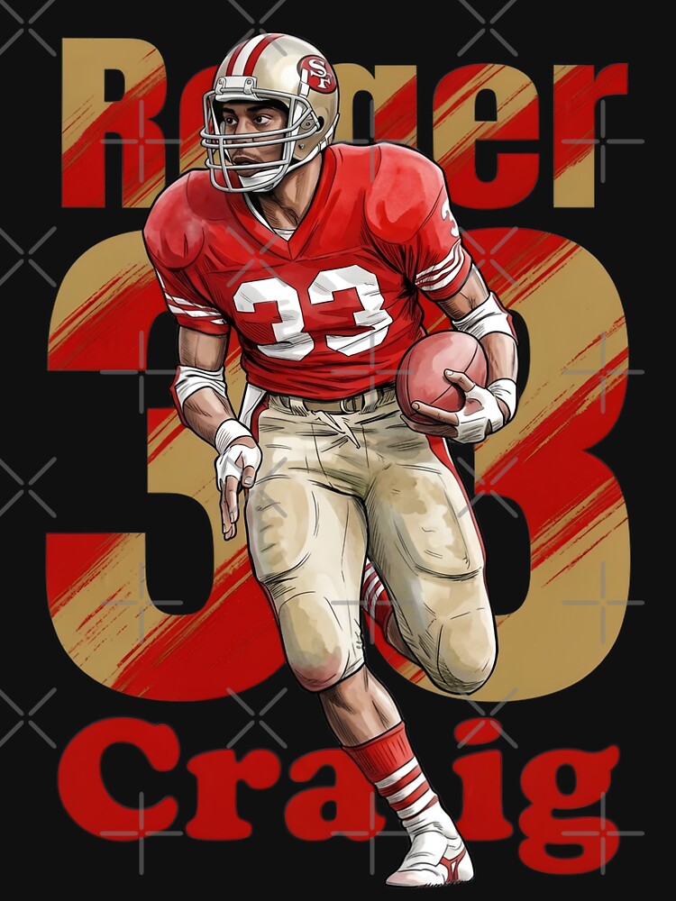 Roger Craig 33 Retro San Francisco Football Art by Thogan0416