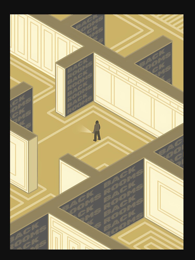 Yellow Wallpaper Liminal Space Eerie Hallway by vgggeirjpe25