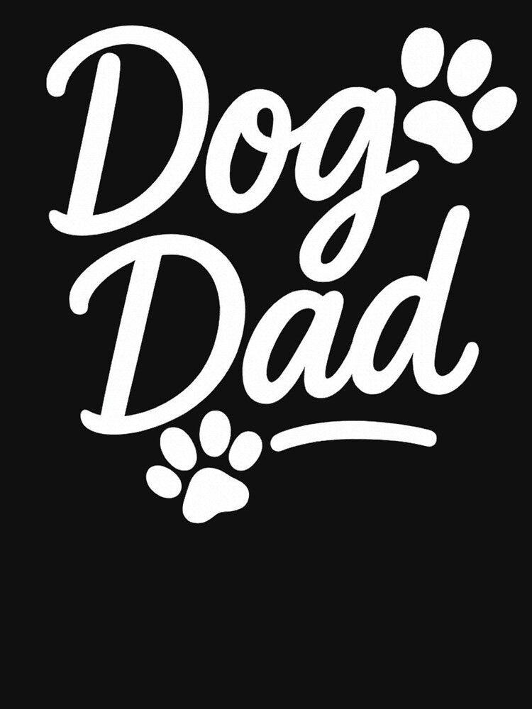 Dog Dad – Funny Paw Print Script by SpencersUnltd
