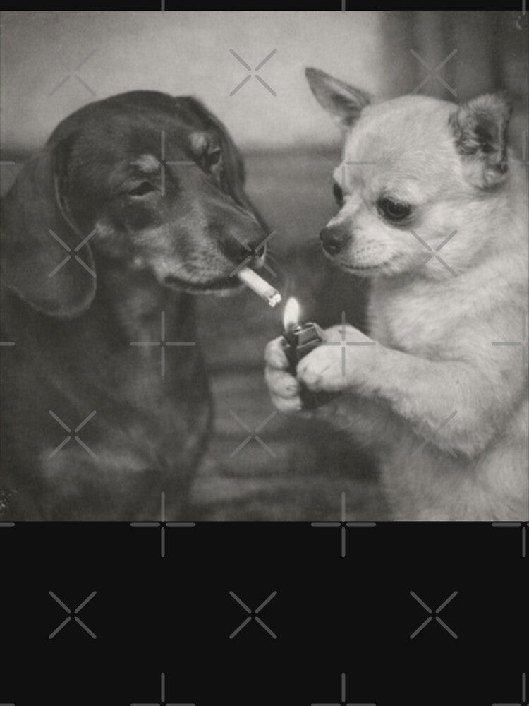 Retro Funny Dog smoking, Dark Humor Dog Lover by will freed18