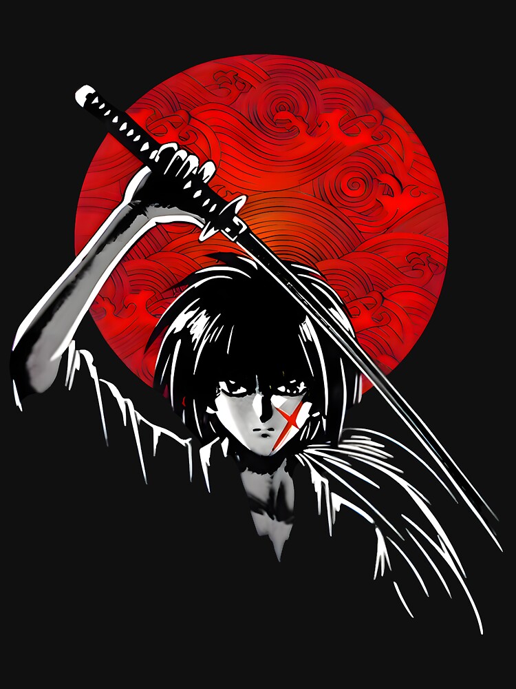 The Waves of Battosai - Himura Kenshin Japanese Ukiyo-e Samurai Art by Teenkai