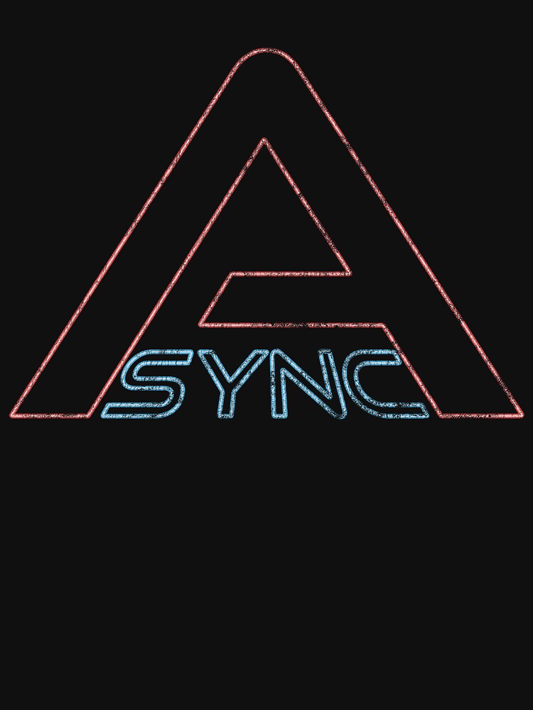 Async Neon Logo Backrooms Distressed by Power Up Prints