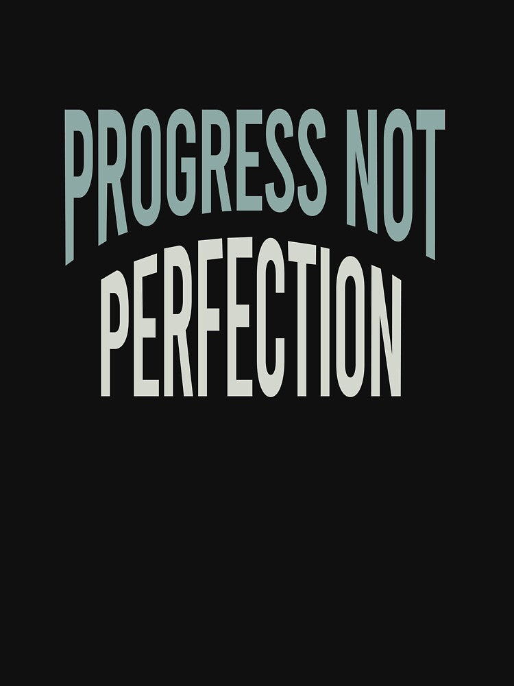 Fitness Saying Progress Not Perfection by whyitsme