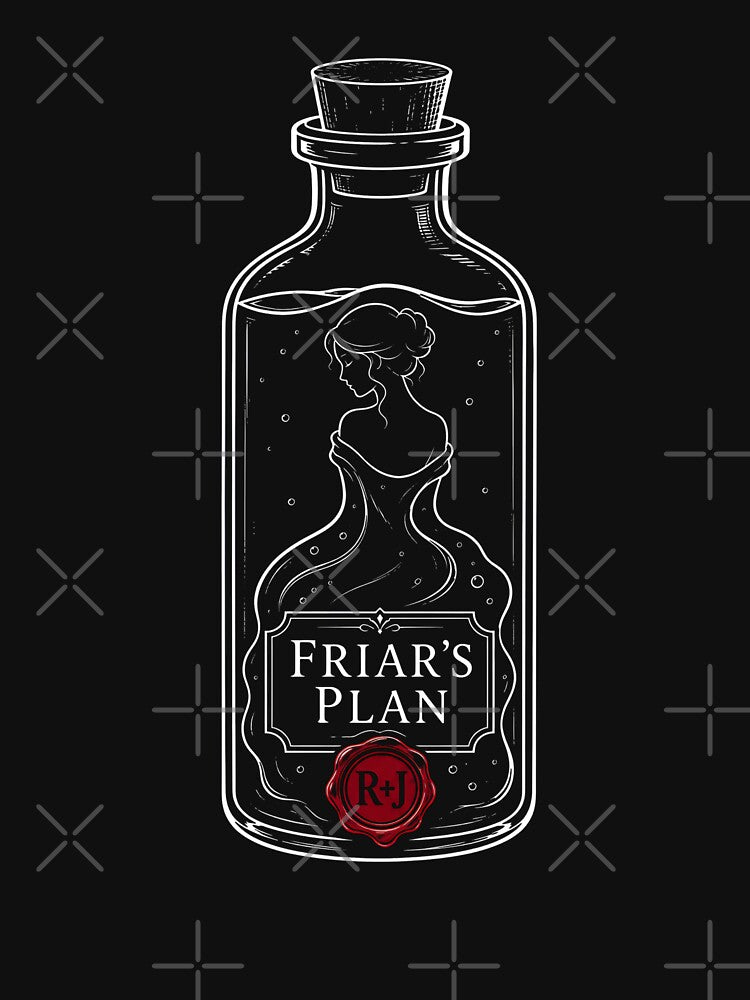 Romeo and Juliet Friars Plan Potion Bottle Line Art by Fenay Designs